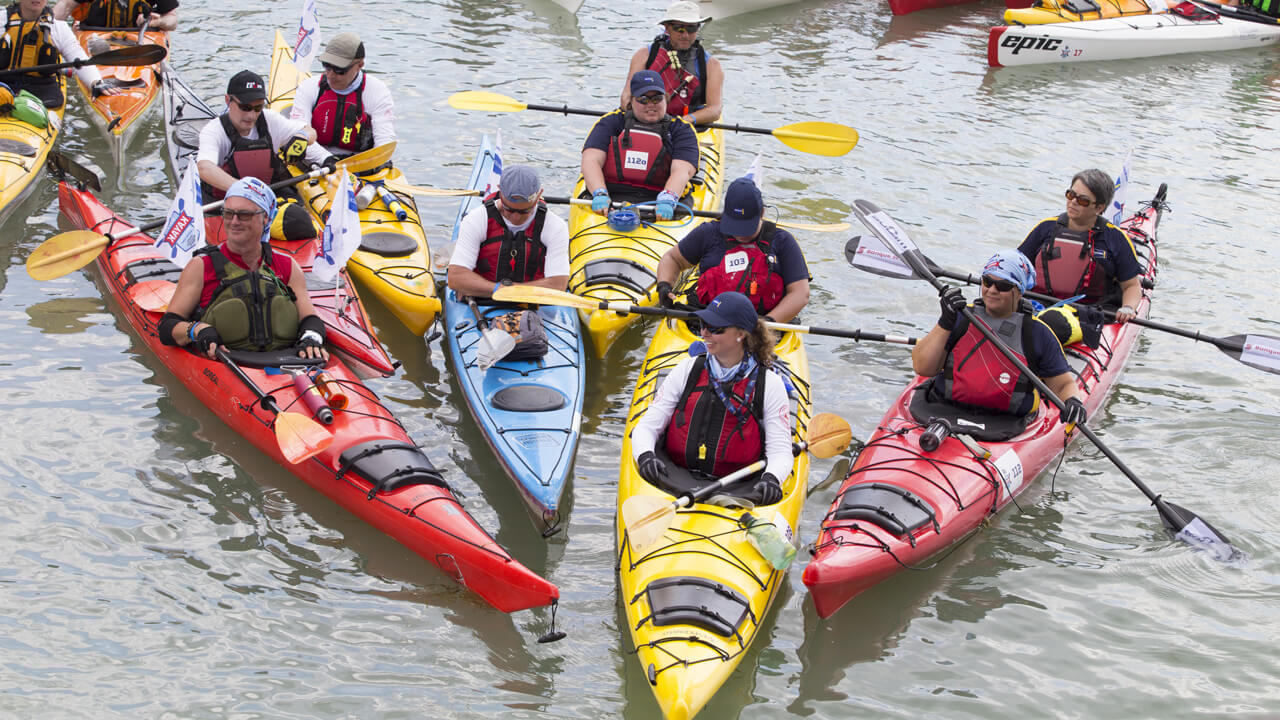 Les participants au Dfi Kayak  PRuel