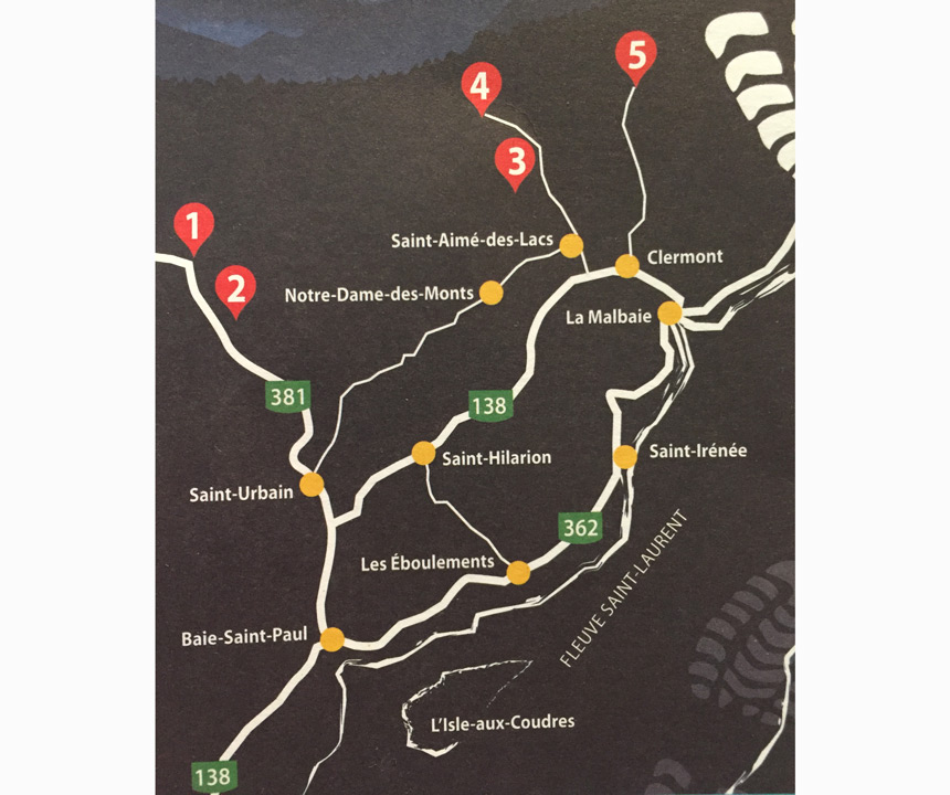 Mangel Accor Tafel route des montagnes charlevoix carte Reich Erwarten von Abfahrt