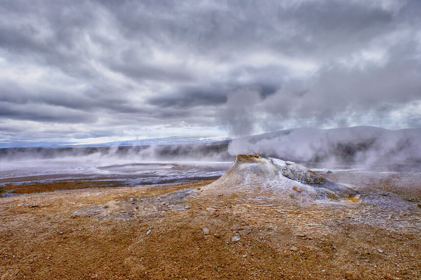 Fumerolles de Hveravellir en Islande © Xavier Bonacorsi