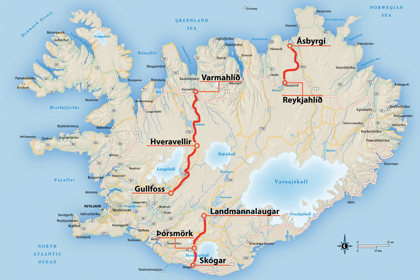 carte de l'Islande © Xavier Bonacorsi carte de l'Islande © Xavier Bonacorsi