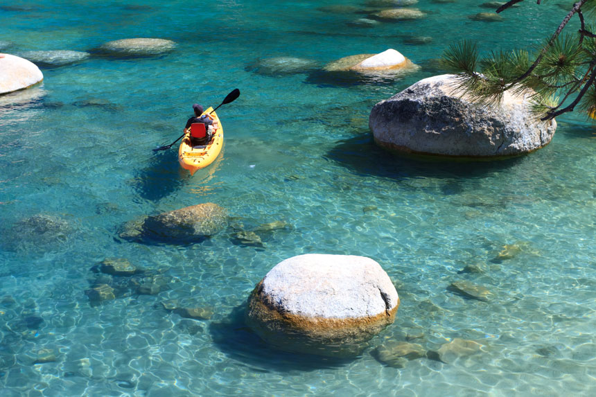 kayak lac Tahoe